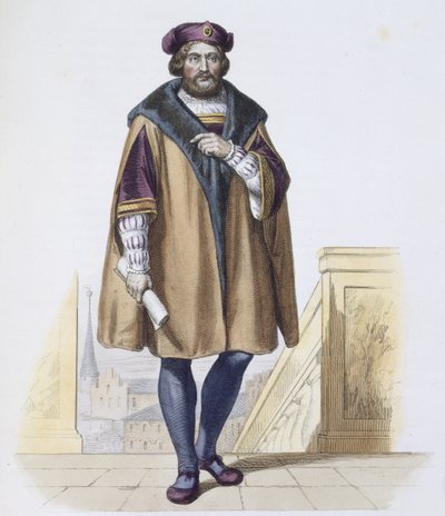 Pierre de Ronsard (1524-85) engraved by Delaistre by Friedrich Bouterwek